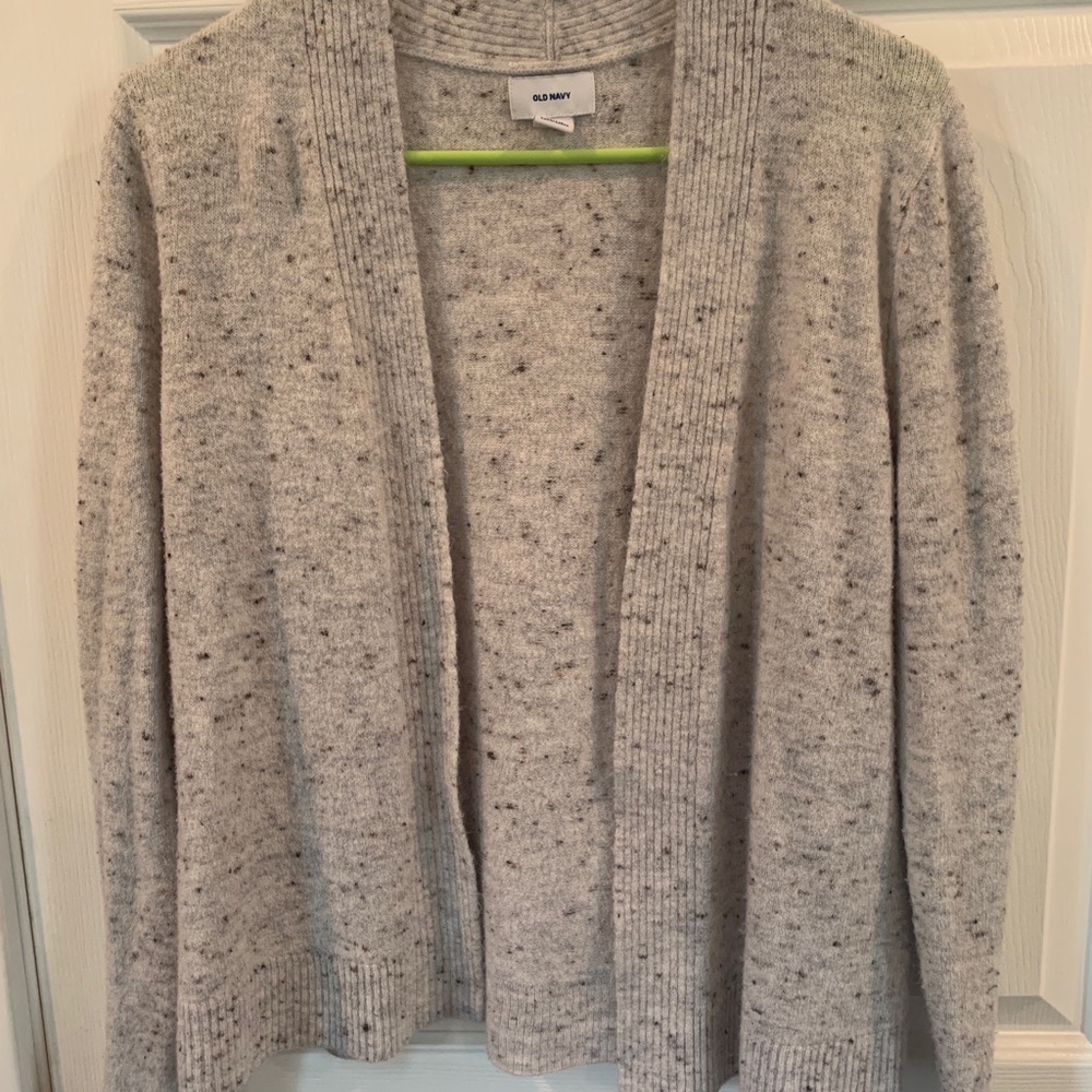 Old Navy Gray Knit Cardigan Sweater Open Front